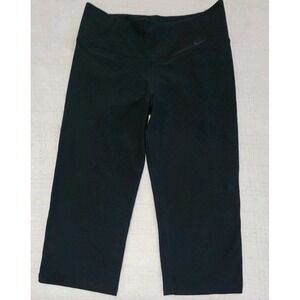 Nike Dri Fit Women's Black Wide Leg Capri Activewear Pants‎ Workout Medium